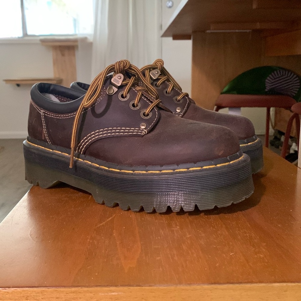 Dr Marten Crazy Horse Platforms Quad 8053
